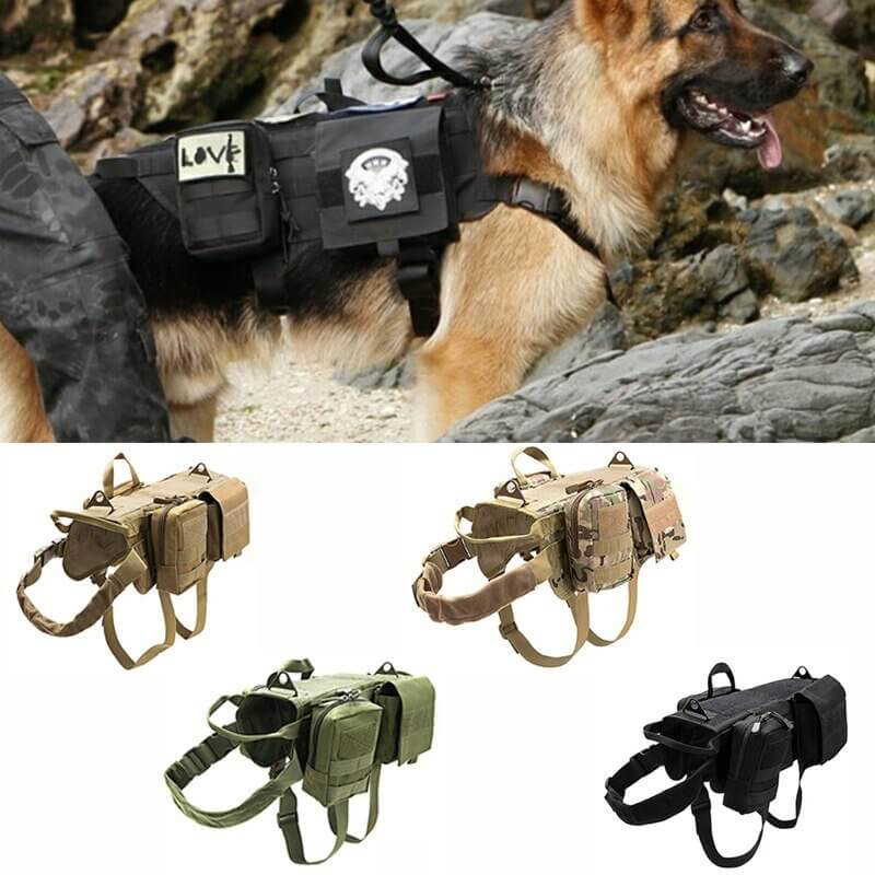 Tactical Military Dog Harness - 11 Étoiles
