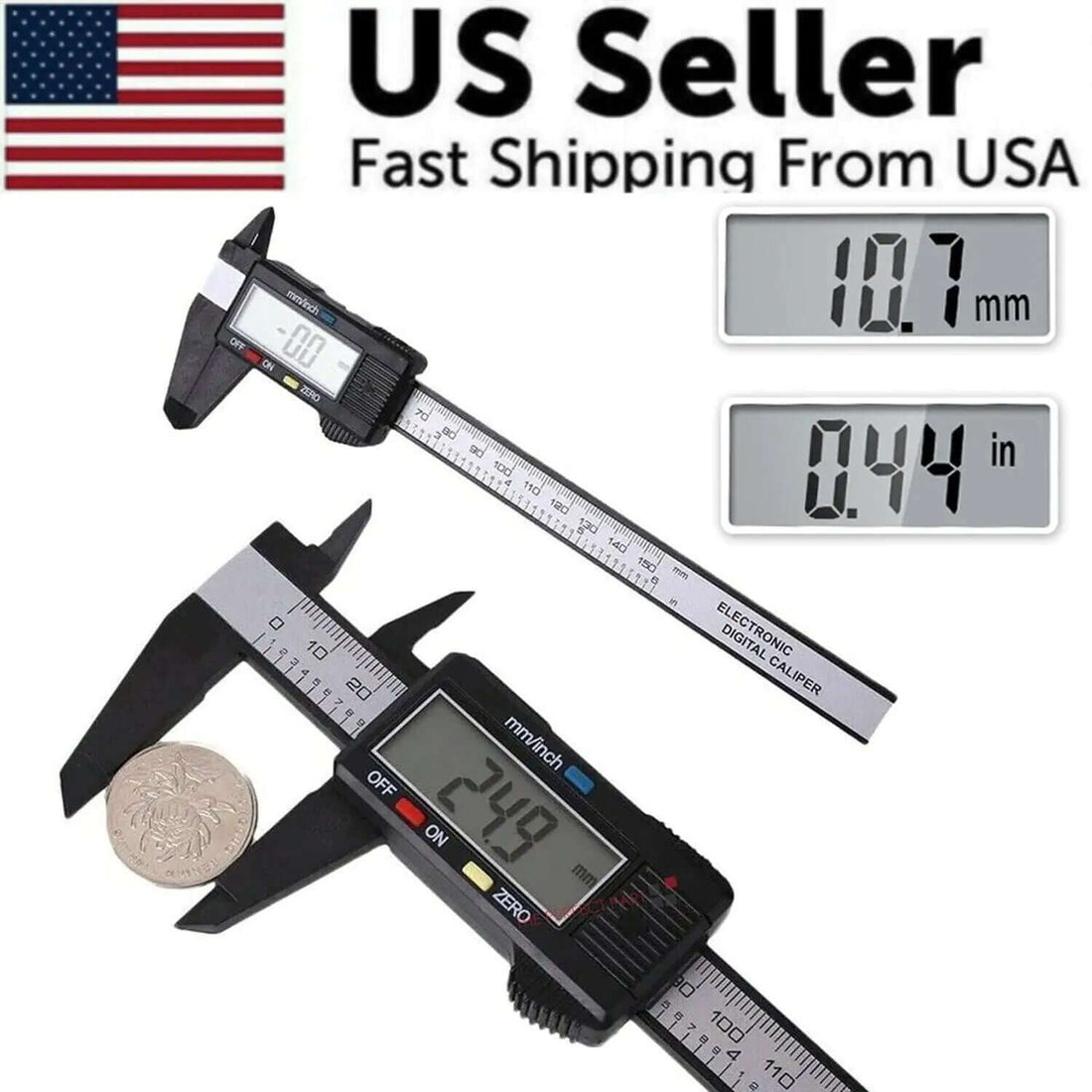 The 6&quot; 150mm Digital Caliper Micrometer is a precision measuring tool designed for accuracy and ease of use. Featuring a clear LCD display, it provides quick and accurate readings in metric or imperial units. This vernier electronic caliper is perfect for measuring inside, outside, depth, and step dimensions, making it ideal for professionals and DIY enthusiasts in engineering, woodworking, and metalworking. Made from durable materials, it ensures long-lasting performance and reliability. 