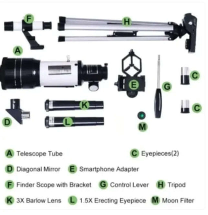 F30070 con telescopio astronómico