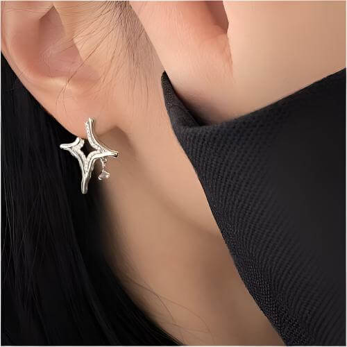 Asterism Rhinestone Earrings - 11 Étoiles