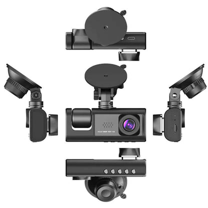 Caméra de tableau de bord à double objectif HD 1080P pour voiture, enregistreur vidéo avant/arrière/intérieur, capteur G 
