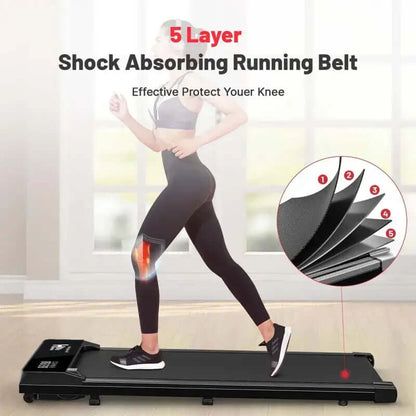 Portable Treadmill with LED Display &amp; Remote – Ultra-Quiet, Compact, and Convenient for Home or Office