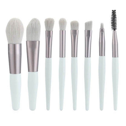 The 8-Piece Makeup Brush Set is a must-have for flawless makeup application. This versatile set includes all the essentials, from foundation and blush brushes to precision tools for eyeshadow and eyeliner. Crafted with soft, high-quality bristles, these brushes are gentle on the skin and provide smooth, even application. The lightweight, ergonomic handles offer easy control, making them perfect for both beginners and professionals. 