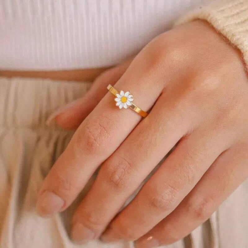 Fidget Spinner Rotatable Ring For Women - 11 Étoiles