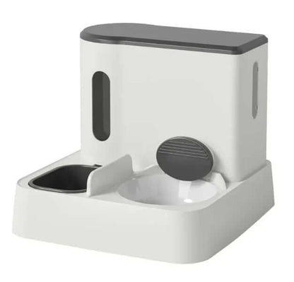This Automatic Cat Feeder &amp; Water Dispenser features a dual-bowl design, offering a convenient and hygienic way to ensure your furry friend stays well-fed and hydrated.