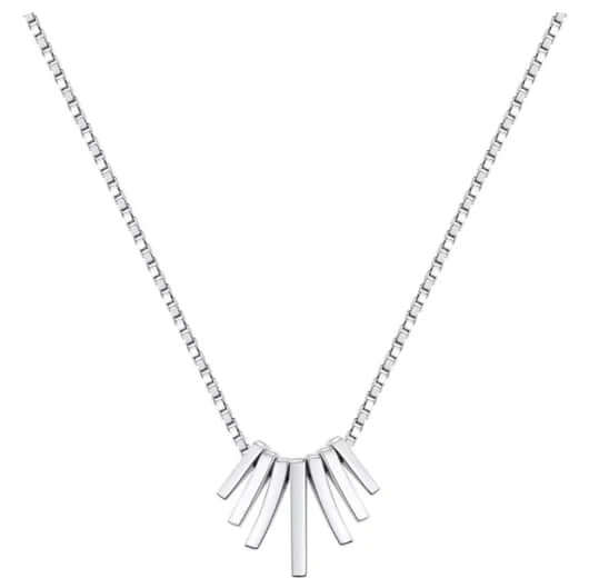 Collar minimalista con colgante de múltiples barras en plata de ley S925