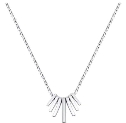 Collar minimalista con colgante de múltiples barras en plata de ley S925