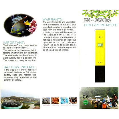 Digital Electric PH Meter LCD Tester Pocket Hydroponics Aquarium Water Test Pen - 11 Étoiles