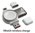 The 3-in-1 Wireless MagSafe Charger Stand is a sleek and versatile charging solution designed to power your devices efficiently. With dedicated spaces for your iPhone (MagSafe compatible), Apple Watch, and AirPods, it keeps your essentials organized and fully charged. The stand offers fast wireless charging with a compact, modern design that complements any space.