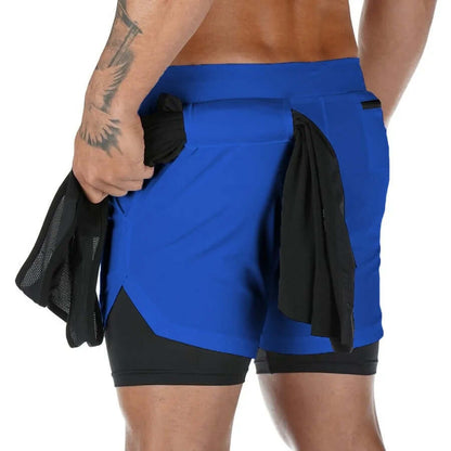 Short de sport 2 en 1 pour homme