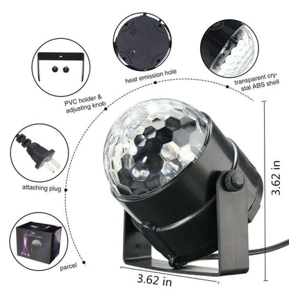 Lumières de fête disco stroboscopiques LED DJ Ball Ampoule activée par le son Lampe de danse Décoration 