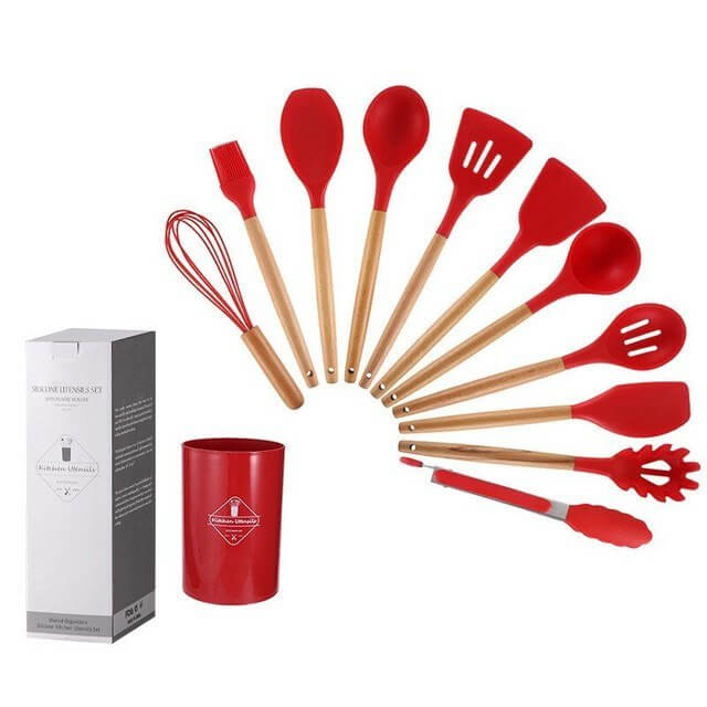 Non Stick Pot Spatula And Spoon - 11 Étoiles