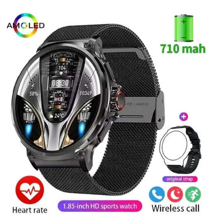 Montre connectée GPS de qualité militaire 2024 pour hommes avec surveillance de la pression artérielle et de l&
