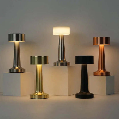 Lampe de bureau rétro pour bar, lampe de nuit rechargeable sans fil avec capteur tactile pour restaurant, café, chambre à coucher, lampes de décoration pour la maison