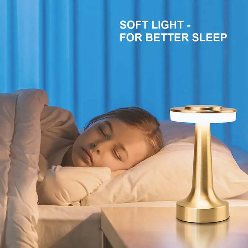 Lampe de bureau rétro pour bar, lampe de nuit rechargeable sans fil avec capteur tactile pour restaurant, café, chambre à coucher, lampes de décoration pour la maison