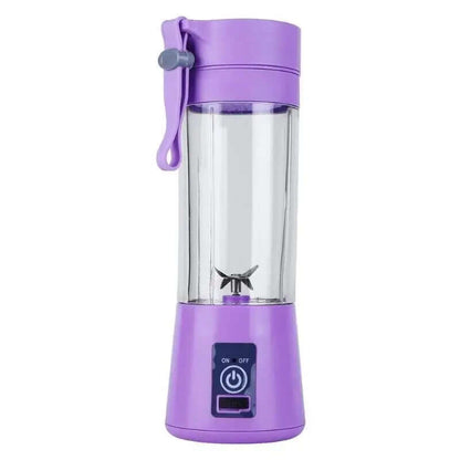 Portable juicer cup electric glass blender for smoothies, featuring USB recharge, compact design, ideal for vegetables and fruits.