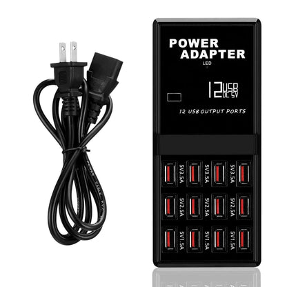 Station de charge USB multi-ports 12 ports, organisateur de chargeur de téléphone portable mural de bureau 