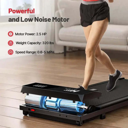 Portable Treadmill with LED Display &amp; Remote – Ultra-Quiet, Compact, and Convenient for Home or Office