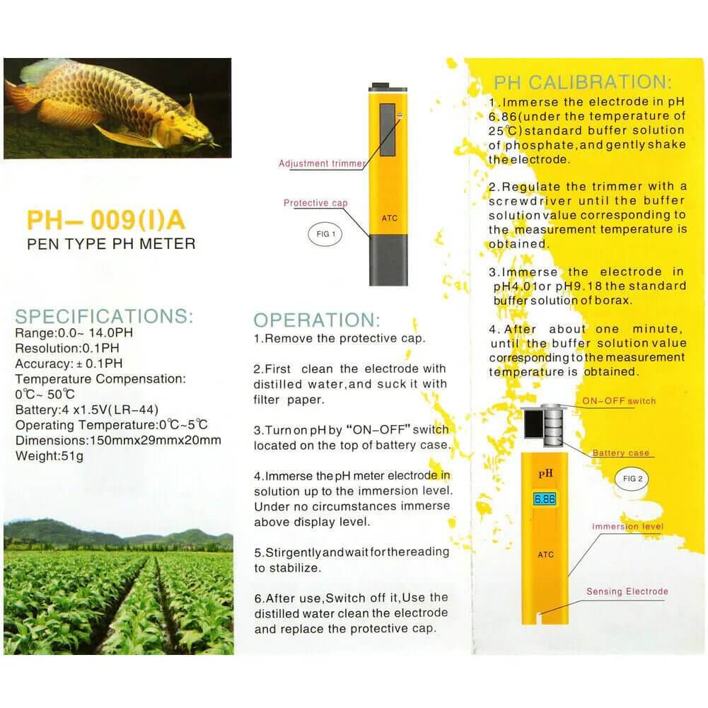 Digital Electric PH Meter LCD Tester Pocket Hydroponics Aquarium Water Test Pen - 11 Étoiles