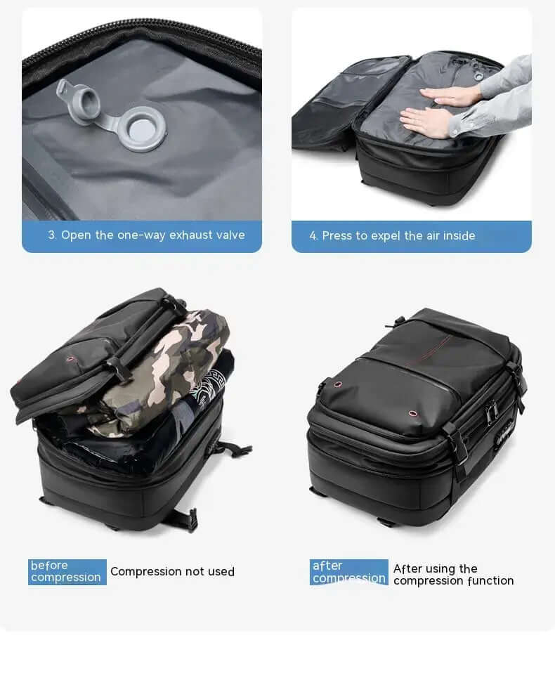 Sac à dos de voyage multifonctionnel pour homme avec compartiment pour ordinateur portable
