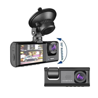 Caméra de tableau de bord à double objectif HD 1080P pour voiture, enregistreur vidéo avant/arrière/intérieur, capteur G 