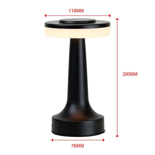 Lampe de bureau rétro pour bar, lampe de nuit rechargeable sans fil avec capteur tactile pour restaurant, café, chambre à coucher, lampes de décoration pour la maison