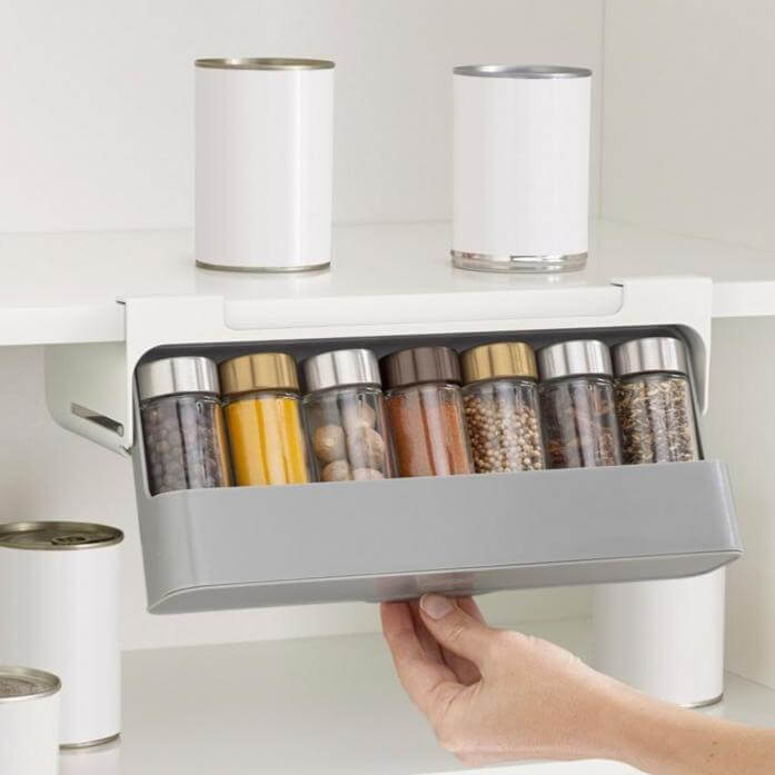 Kitchen Self-Adhesive Wall-Mounted Spice Organizer - 11 Étoiles