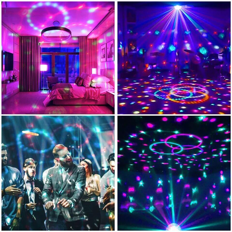 Lumières de fête disco stroboscopiques LED DJ Ball Ampoule activée par le son Lampe de danse Décoration 