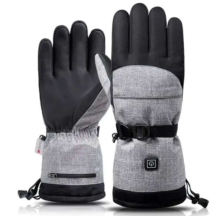 Guantes de esquí calefactados, recargables eléctricamente, para montar en motocicleta, compatibles con pantalla táctil.