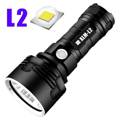 Linterna LED ultra potente: recargable por USB, resistente al agua, linterna