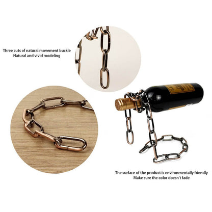 Magic Iron Chain Wine Bottle Holder - 11 Étoiles
