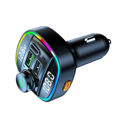 Adaptateur transmetteur FM sans fil Bluetooth 5.0 pour voiture Chargeur USB PD AUX mains libres 