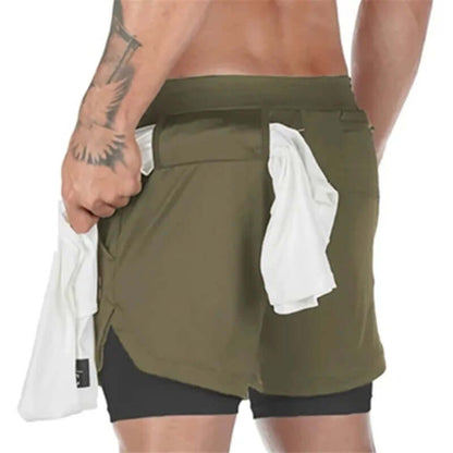 Short de sport 2 en 1 pour homme