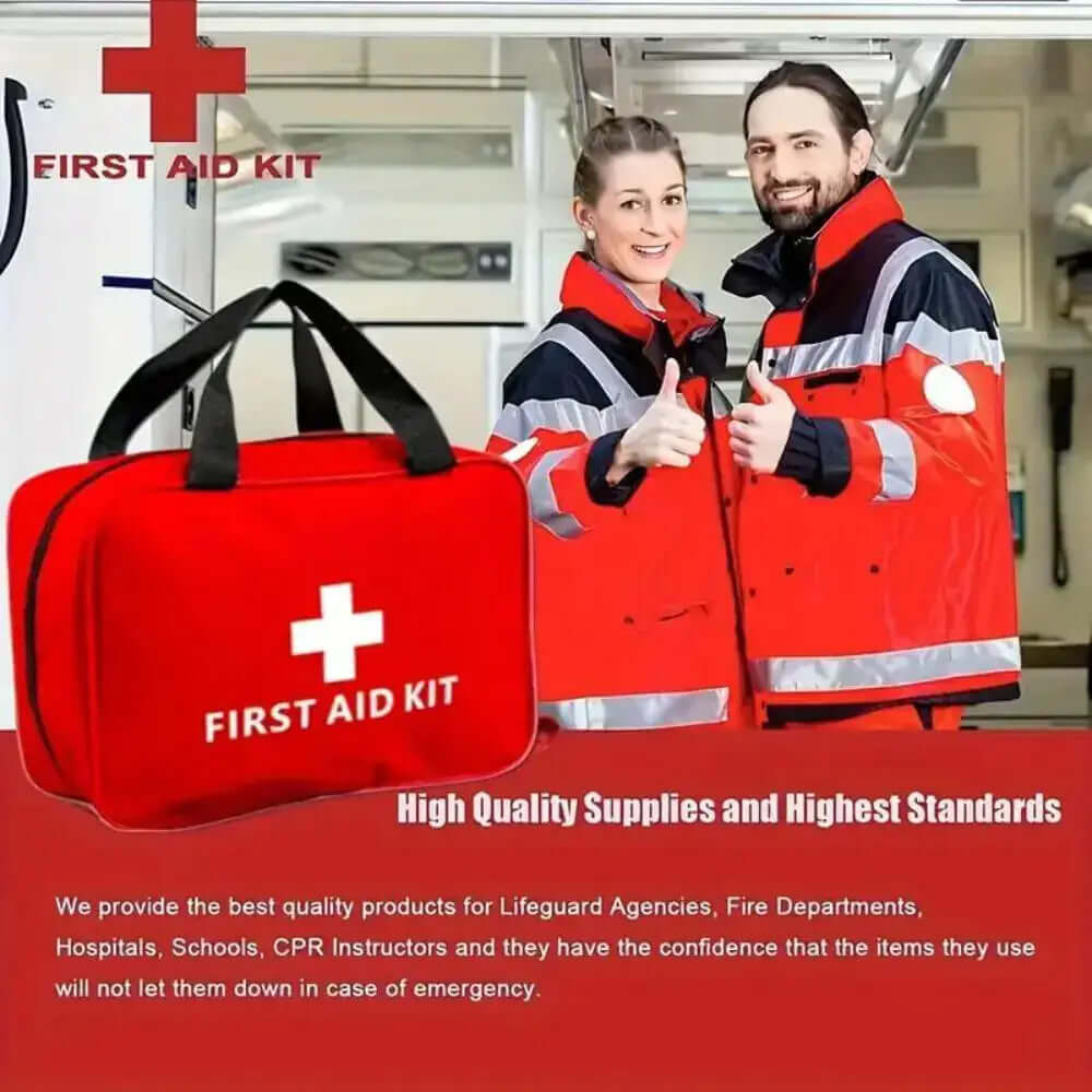 Trousse de premiers secours de 173 pièces comprenant les éléments essentiels d&