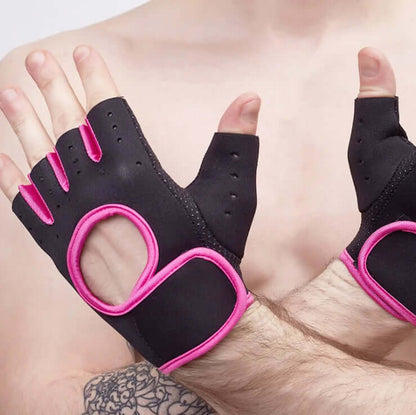 Guante de fitness antideslizante de medio dedo para levantamiento de pesas