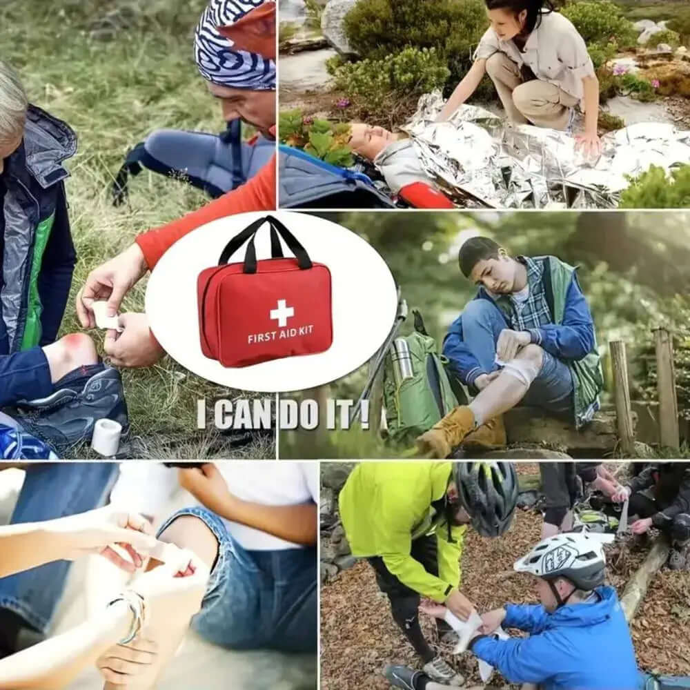 Trousse de premiers secours de 173 pièces comprenant les éléments essentiels d&