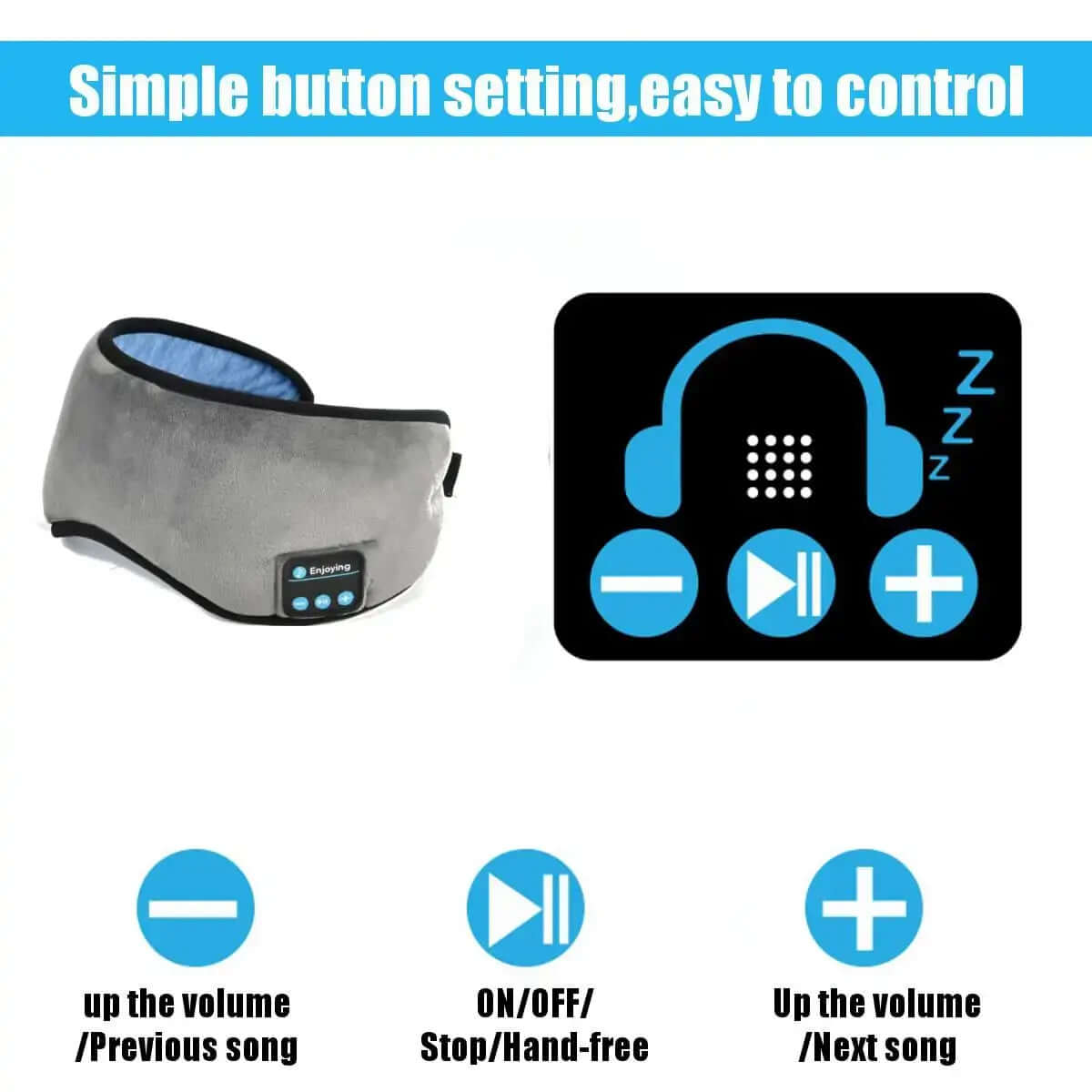 Máscara para dormir con Bluetooth