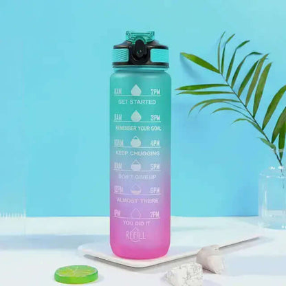 Botella de agua motivacional de 1 litro: manténgase hidratado todo el día