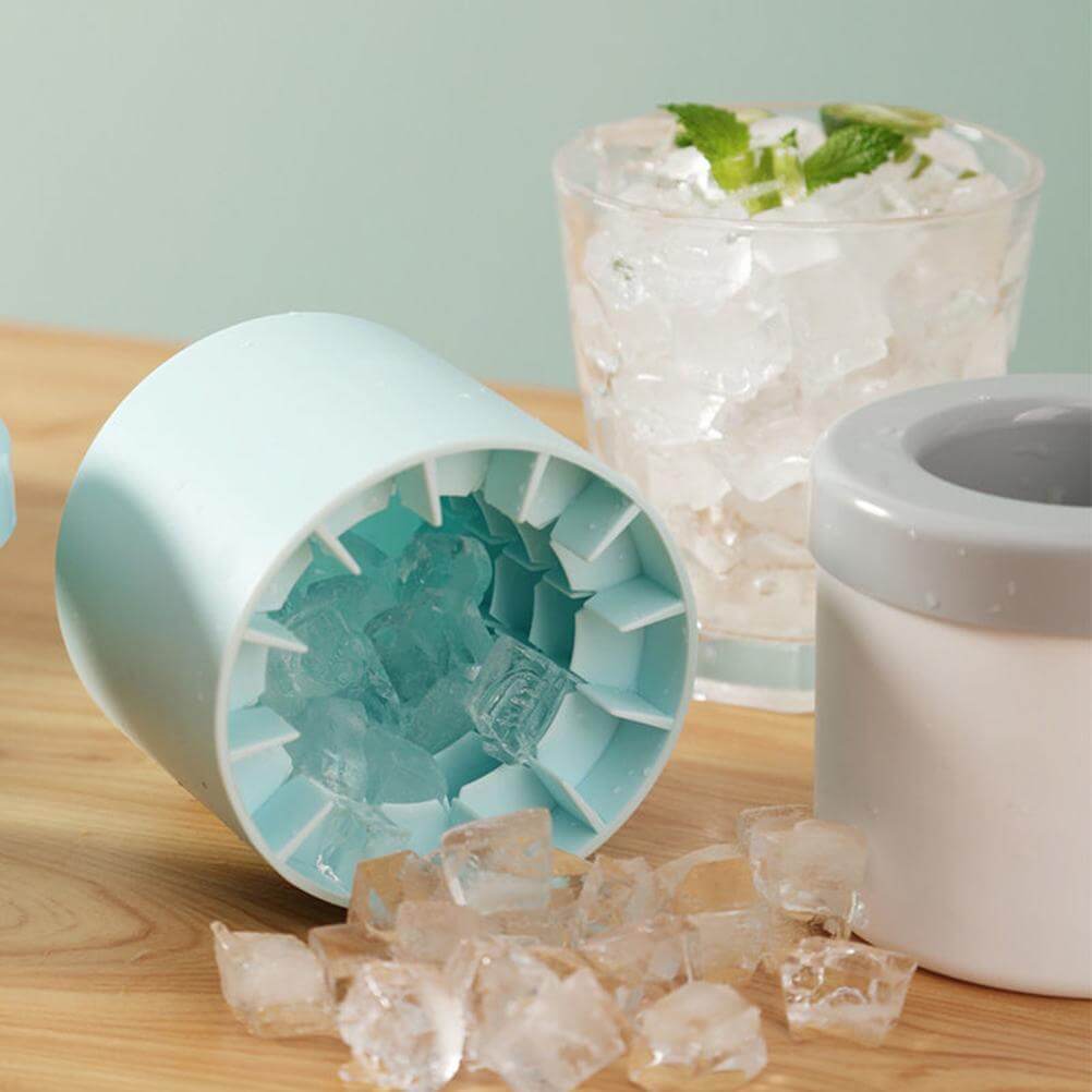 Silicone Cylinder Portable Ice Maker Bucket - 11 Étoiles