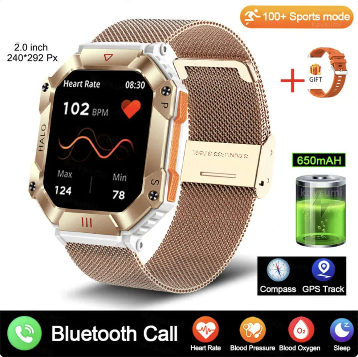 Nuevo reloj inteligente deportivo con GPS y Android para mujer
