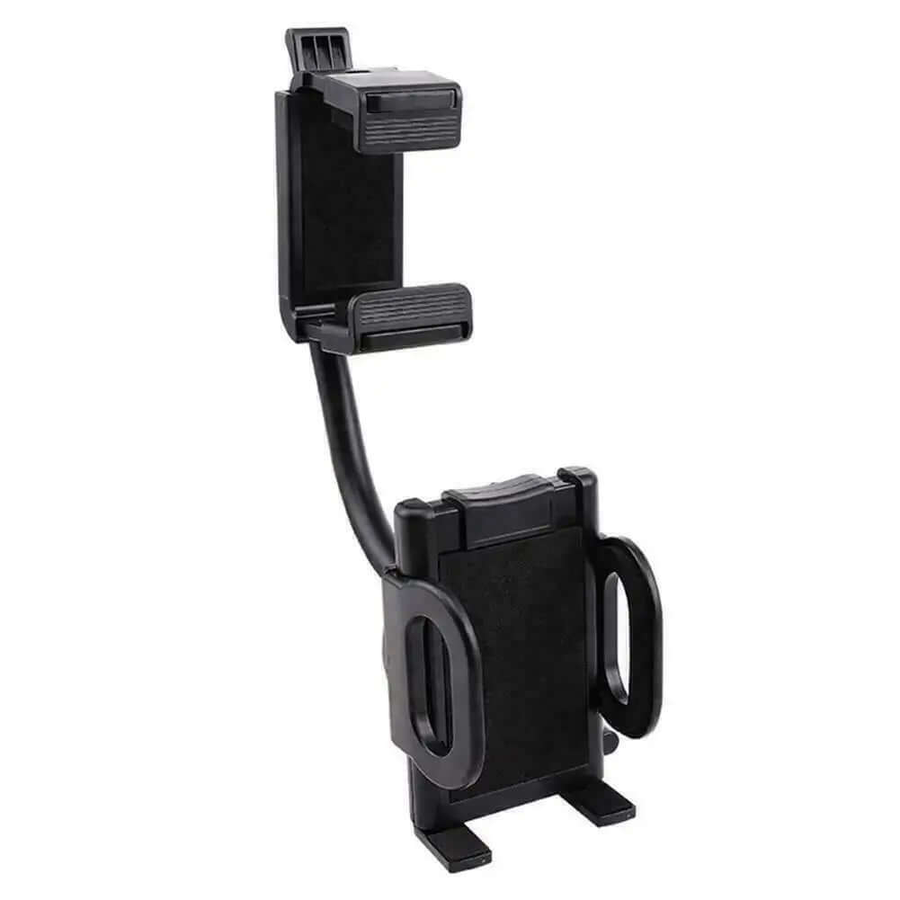 Soporte universal para espejo retrovisor de coche de 360° con soporte para teléfono móvil y GPS
