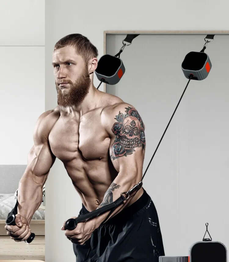 Expansor de pecho y máquina de remo multifuncional para fitness