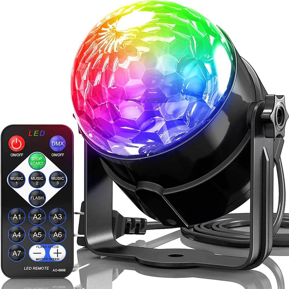 Lumières de fête disco stroboscopiques LED DJ Ball Ampoule activée par le son Lampe de danse Décoration 