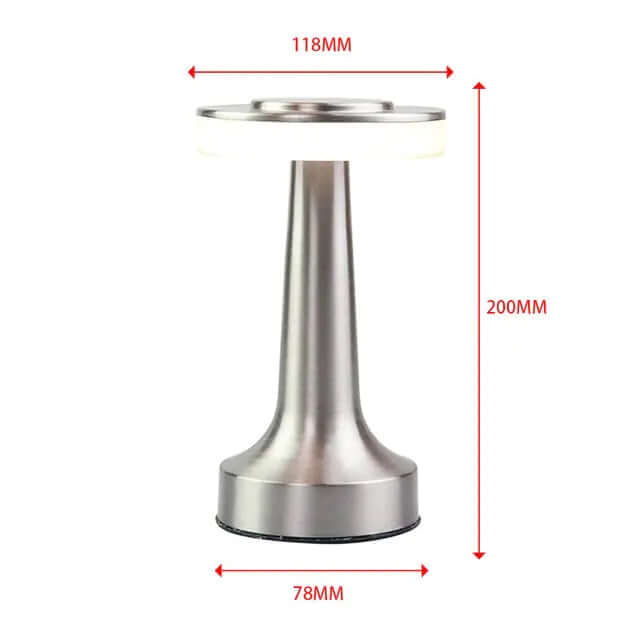 Lampe de bureau rétro pour bar, lampe de nuit rechargeable sans fil avec capteur tactile pour restaurant, café, chambre à coucher, lampes de décoration pour la maison