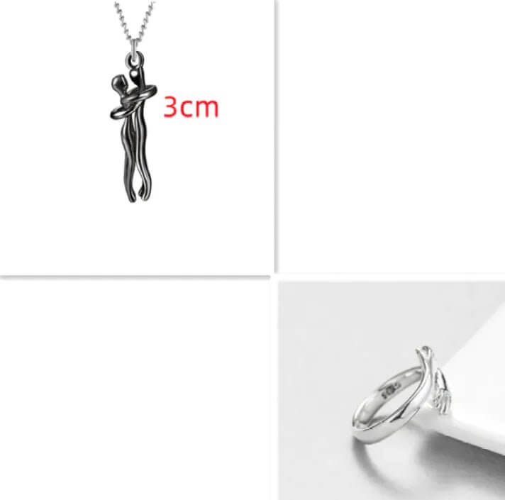 Collar de pareja con dije de unidad