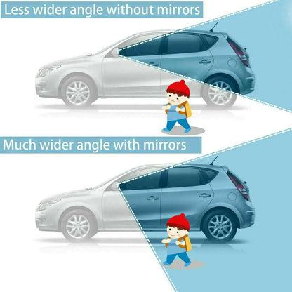 The 2x 360° Stick-On Rear View Auxiliary Blind Spot Mirrors provide an easy and effective solution to eliminate blind spots. Featuring a wide-angle design and 360° adjustable rotation, these mirrors enhance visibility and improve safety while driving.