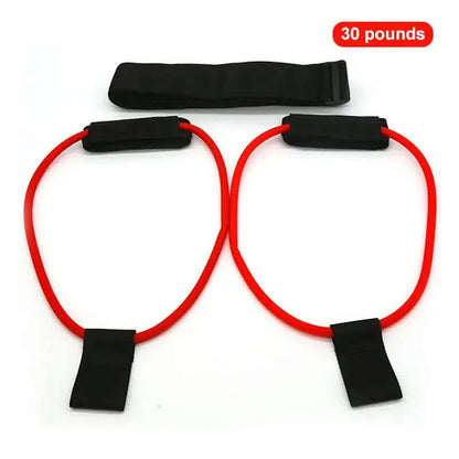 Fitness resistance bands set, 30 pounds, ideal for workouts, sports, and rehabilitation exercises.