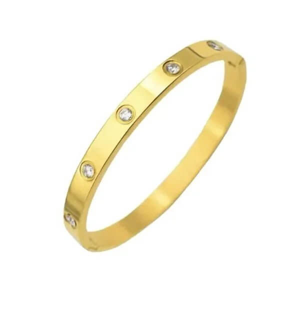 Pulsera minimalista con diamantes a juego