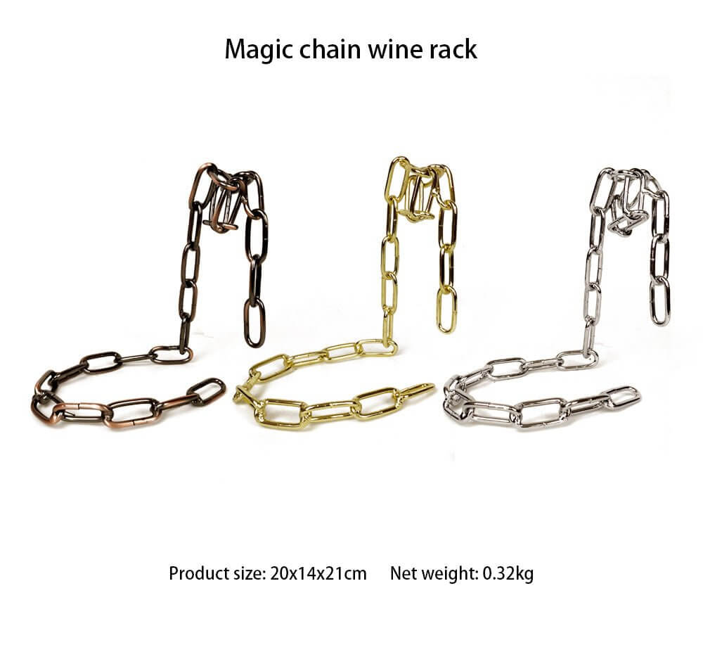 Magic Iron Chain Wine Bottle Holder - 11 Étoiles
