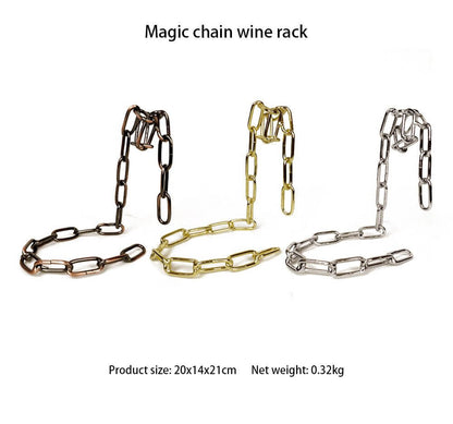 Magic Iron Chain Wine Bottle Holder - 11 Étoiles